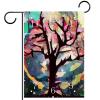 28 x 40 in Double-Sided Waterproof Garden Flag, Abstract Tree view 1