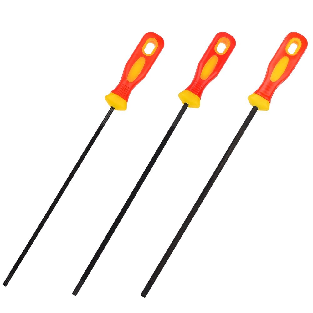 MFUOE 3-Piece Professional Round Chainsaw Sharpening File Set