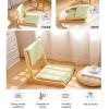 Folding Tatami Floor Chair with Backrest, Gray view 2