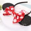 DRESHOW Glitter Mouse Ear Bow Headbands for Women view 3