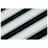 Washable Fabric Placemats, Set of 6, Black and White Stripes view 1