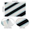 Washable Fabric Placemats, Set of 6, Black and White Stripes view 3