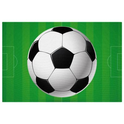 Non-Slip Insulated Washable Placemat with Soccer Pattern
