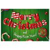 Fabric Placemats, Washable Dining Table Placemats, Set of 6, Merry Christmas Lollipop Candy Green Red view 1