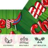 Fabric Placemats, Washable Dining Table Placemats, Set of 6, Merry Christmas Lollipop Candy Green Red view 3