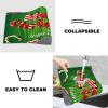Fabric Placemats, Washable Dining Table Placemats, Set of 6, Merry Christmas Lollipop Candy Green Red view 4