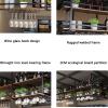Ceiling-Mounted Bottle Rack with Hanging Wine Glass Holder, 100 x 30 view 3