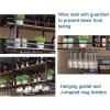 Ceiling-Mounted Bottle Rack with Hanging Wine Glass Holder, 100 x 30 view 4