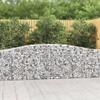 vidaXL Gabion Baskets with High Arch, 8 pcs., 400 x 30 x 80/100 cm, Galvanized Iron view 2