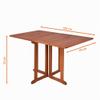 Spetebo Folding Eucalyptus Wood Garden Table, 120 x 70 cm, Rectangular view 2
