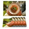 Fabric Placemats, Washable, Set of 6, Autumn Cats and Pumpkins view 2