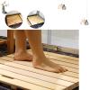 Natural Wooden Shower Mat, Bamboo Bath Mat with Non-Slip Rubber Feet view 3