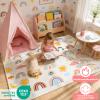 LTKOUGFAM Soft Kids' Rug, Washable Rainbow Weather Design, Non-Slip, 150 x 198 cm view 3