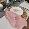 YOGAY Set of 4 Cotton Gauze Fabric Napkins with Sewn Edges view 1