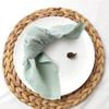 YOGAY Set of 4 Cotton Gauze Fabric Napkins with Sewn Edges view 2
