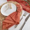 YOGAY Set of 4 Cotton Gauze Fabric Napkins with Sewn Edges view 4