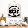 CustonCares Grow Old with Me Wood Sign, 12 x 12 in view 2