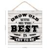 CustonCares Grow Old with Me Wood Sign, 12 x 12 in view 3