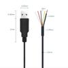 YSJJZRL USB 2.0 Plug, 4-Core + Shielded Bare-Wire Pigtail, Open-End Extension Cable, 5V Charging DIY Connector (15 cm) view 2