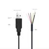 YSJJZRL USB 2.0 Plug, 4-Core + Shielded Bare-Wire Pigtail, Open-End Extension Cable, 5V Charging DIY Connector (15 cm) view 3