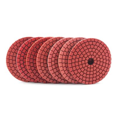 PIANPIAN CAREG 7-Piece Red Diamond Polishing Pads, 80 mm, Grit 200
