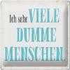Femer Metal Sign with Saying, 30 x 20 cm, "I See Many Stupid People" view 1