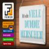 Femer Metal Sign with Saying, 30 x 20 cm, "I See Many Stupid People" view 3