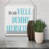 Femer Metal Sign with Saying, 30 x 20 cm, "I See Many Stupid People" view 4