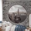 decomonkey Premium New York Photo Wallpaper, 150 x 105 cm, XL, Stone Wall, NY view 3