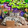 decomonkey Premium Graffiti Photo Wallpaper, 300 x 210 cm, Street Art, Nonwoven view 3