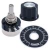 ONECM 2-Pack Single-Turn Carbon Film Rotary Potentiometers for Inverter Motor Speed Control, with 2 A03 Knobs and 2 Dials, B202 2 kΩ view 1