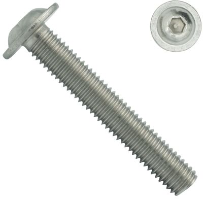 Flanged Button Head Socket Screws M8 x 90, 50-Pack, ISO 7380-2, A2 Stainless Steel