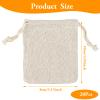 SZCXDKJ 20 Small Jute Drawstring Bags, Jewelry Pouches, Gift Bags, Small Jute Bags for Weddings, Crafts and Party Favors (8 x 10 cm / 3.15 x 3.94 in) view 2