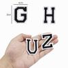 52 Black Alphabet Patches A–Z, Iron-On and Sew-On view 2