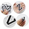 52 Black Alphabet Patches A–Z, Iron-On and Sew-On view 3