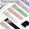 JR.DM 11-Piece Super Bling Watch Charm Set with 9 Decorative Rings and 2 Stud Accents, Compatible with Apple Watch Bands 38/40/41/42/44/45 mm, Metal Diamond Sliders view 3