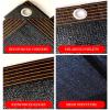 Xrdbfd 60% Shade Net, Windproof Sun Shade Cloth, Black, 1.5 x 4 m (4.9 x 13 ft) view 2