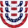 3-Pack USA Flag Banners, Pleated, 90 x 180 cm, Patriotic American Flag Bunting view 1