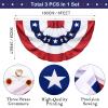 3-Pack USA Flag Banners, Pleated, 90 x 180 cm, Patriotic American Flag Bunting view 2