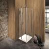 Dusbad Vital 2 Shower Enclosure, Left Pivot Door with Fixed Panel and Right Shower Wall view 3