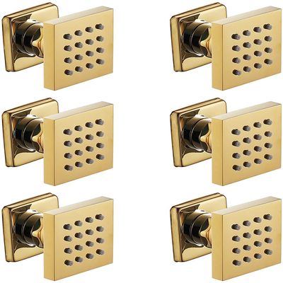 2-Inch Brass Adjustable Massage Body Jet, Titanium Gold