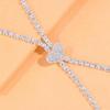 YAHOYA 1-Piece Heart Cross High-Heel Rhinestone Anklet, Gold-Plated Fashion Ankle Chain for Women view 3