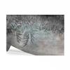 decomonkey Premium Palm Photo Wallpaper, 350 x 256 cm, Gray Stone-Effect Foliage view 1