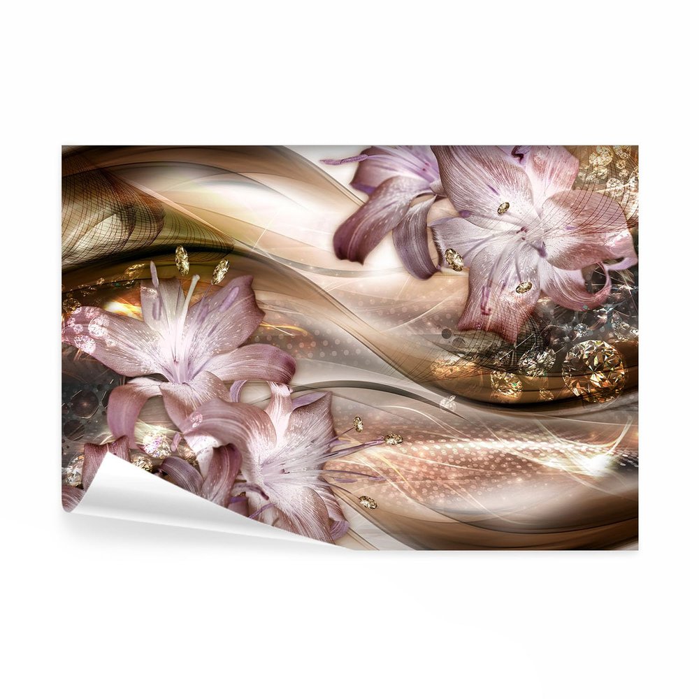 decomonkey Premium Abstract Lilies Photo Wallpaper, 400 x 280 cm, XL