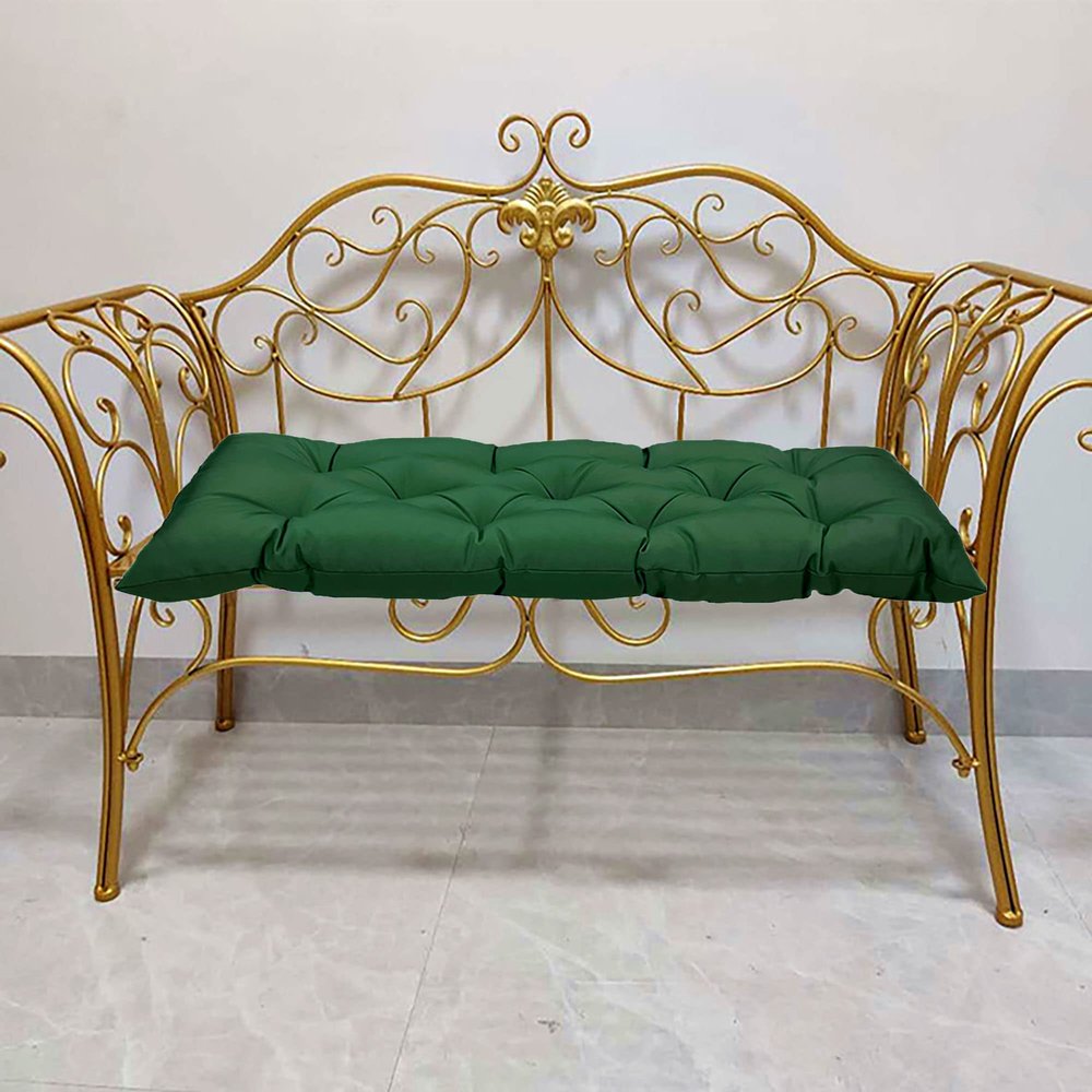 2-Seater Garden Bench Cushion, 120 x 50 cm, Green
