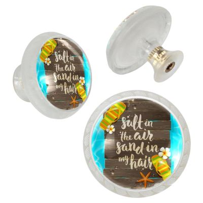 TBOUOBT 4-Pack Kitchen Cabinet Knobs, Drawer Knobs for Modern Cabinet Doors, Tropical Summer Sea
