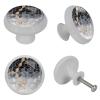 TBOUOBT 4-Pack Cabinet Knobs, Cube with Gold and Gray Geometric Pattern view 4