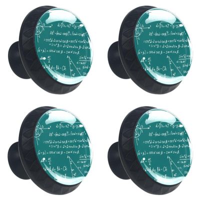 TBOUOBT 4-Pack Cabinet Knobs, Black and White Math Equation