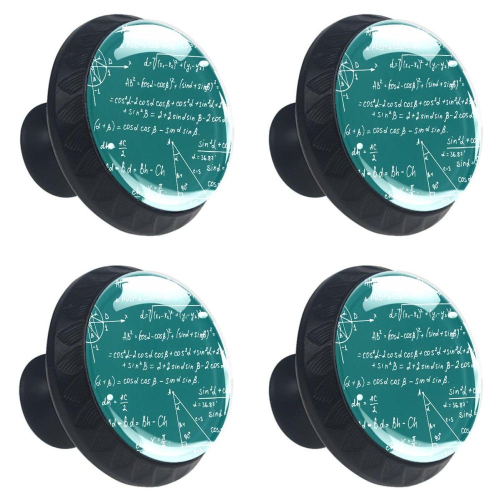TBOUOBT 4-Pack Cabinet Knobs, Black and White Math Equation