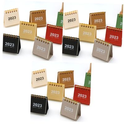 STOBOK Mini Desktop Calendar, Portable Table Calendar for Office, Home, or School